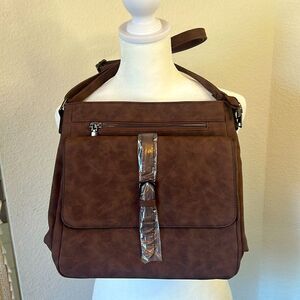 Celela Vegan Leather Cross Body Bag with Adjustable Strap ~ Classic Design
